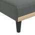 Sofá cama en forma de L tela gris oscuro 255x140x70