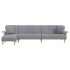 Sofá cama en forma de L tela gris claro 279x140x70