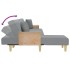 Sofá cama en forma de L tela gris claro 279x140x70