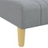 Sofá cama en forma de L tela gris claro 279x140x70