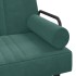 Sofá cama en forma de L terciopelo verde oscuro 260x140x70