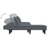 Sofá cama en forma de L terciopelo gris oscuro 255x140x70