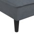 Sofá cama en forma de L terciopelo gris oscuro 255x140x70