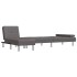 Sofá cama en forma de L cuero sintético gris 255x140x70