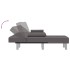 Sofá cama en forma de L cuero sintético gris 255x140x70