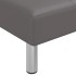 Sofá cama en forma de L cuero sintético gris 255x140x70