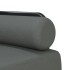 Sofá cama en forma de L tela gris oscuro 260x140x70
