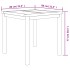 Juego de comedor para jardín 3 pzas madera maciza de