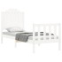 Estructura de cama individual con cabecero madera maciza