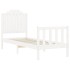 Estructura de cama individual con cabecero madera maciza