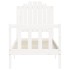 Estructura de cama individual con cabecero madera maciza