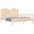 Estructura de cama sin colchón madera maciza de pino 160x200