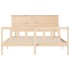 Estructura de cama de matrimonio con cabecero madera