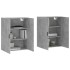 Armario de pared 2 unidades gris hormigón 69,5x34x90