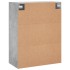 Armario de pared 2 unidades gris hormigón 69,5x34x90
