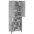 Aparador alto madera contrachapada gris hormigón 69,5x34x180