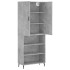 Aparador alto madera contrachapada gris hormigón 69,5x34x180