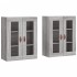 Armarios de pared 2 uds madera de ingeniería gris