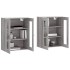 Armarios de pared 2 uds madera de ingeniería gris