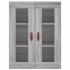 Armarios de pared 2 uds madera de ingeniería gris