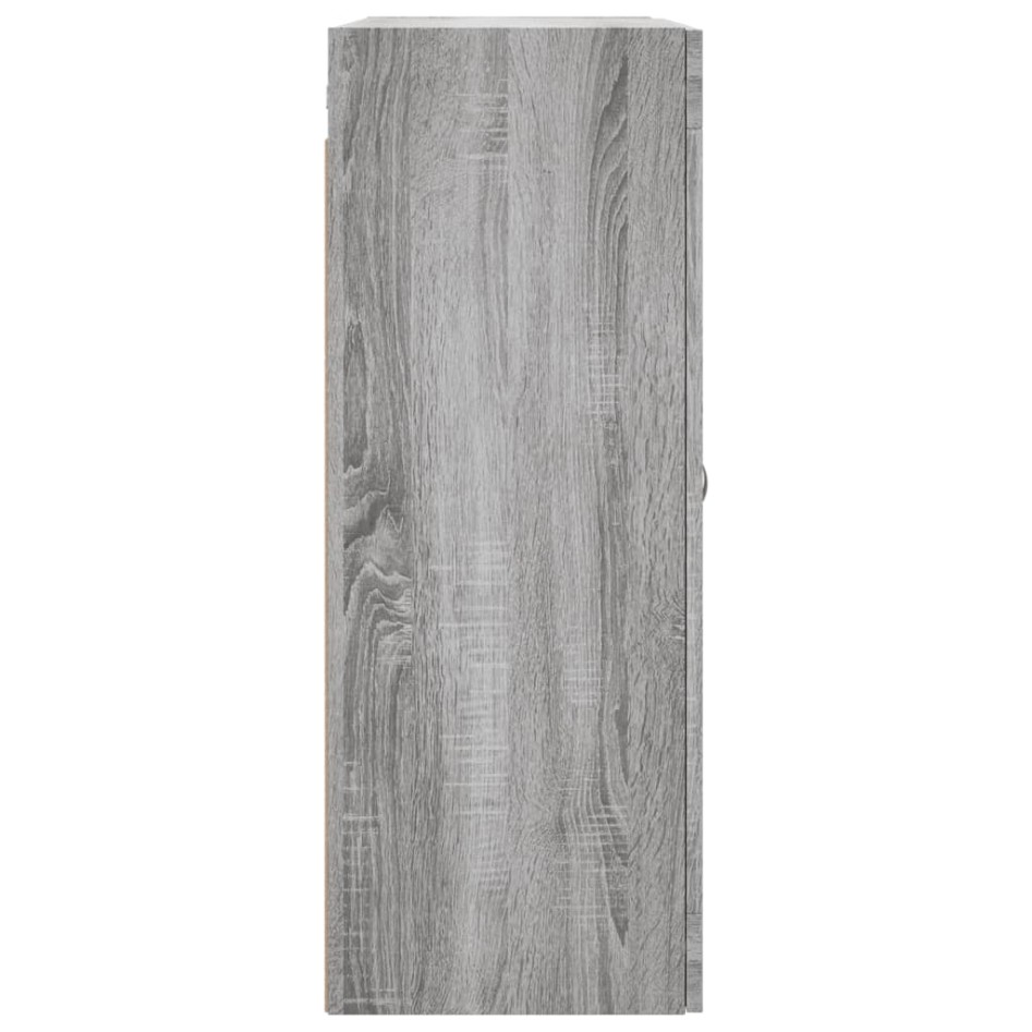 Armarios de pared 2 uds madera de ingeniería gris