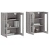 Armarios de pared 2 uds madera de ingeniería gris