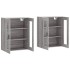 Armarios de pared 2 uds madera de ingeniería gris