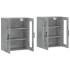 Armarios de pared 2 uds madera de ingeniería gris