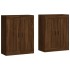 Armarios de pared 2 uds madera de ingeniería marrón