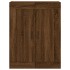 Armarios de pared 2 uds madera de ingeniería marrón