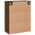 Armarios de pared 2 uds madera de ingeniería marrón