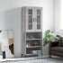 Aparador alto madera contrachapada gris sonoma 69,5x34x180