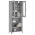 Aparador alto madera contrachapada gris sonoma 69,5x34x180