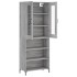 Aparador alto madera contrachapada gris sonoma 69,5x34x180