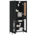 Aparador alto madera contrachapada negro 69,5x34x180