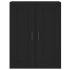 Aparador alto madera contrachapada negro 69,5x34x180