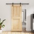 Puerta corredera con herrajes madera maciza de pino 85x210