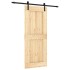 Puerta corredera con herrajes madera maciza de pino 85x210