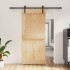 Puerta corredera con herrajes madera maciza de pino 90x210