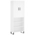 Aparador alto madera contrachapada blanco 69,5x34x180