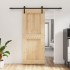 Puerta corredera con herrajes madera maciza de pino 85x210