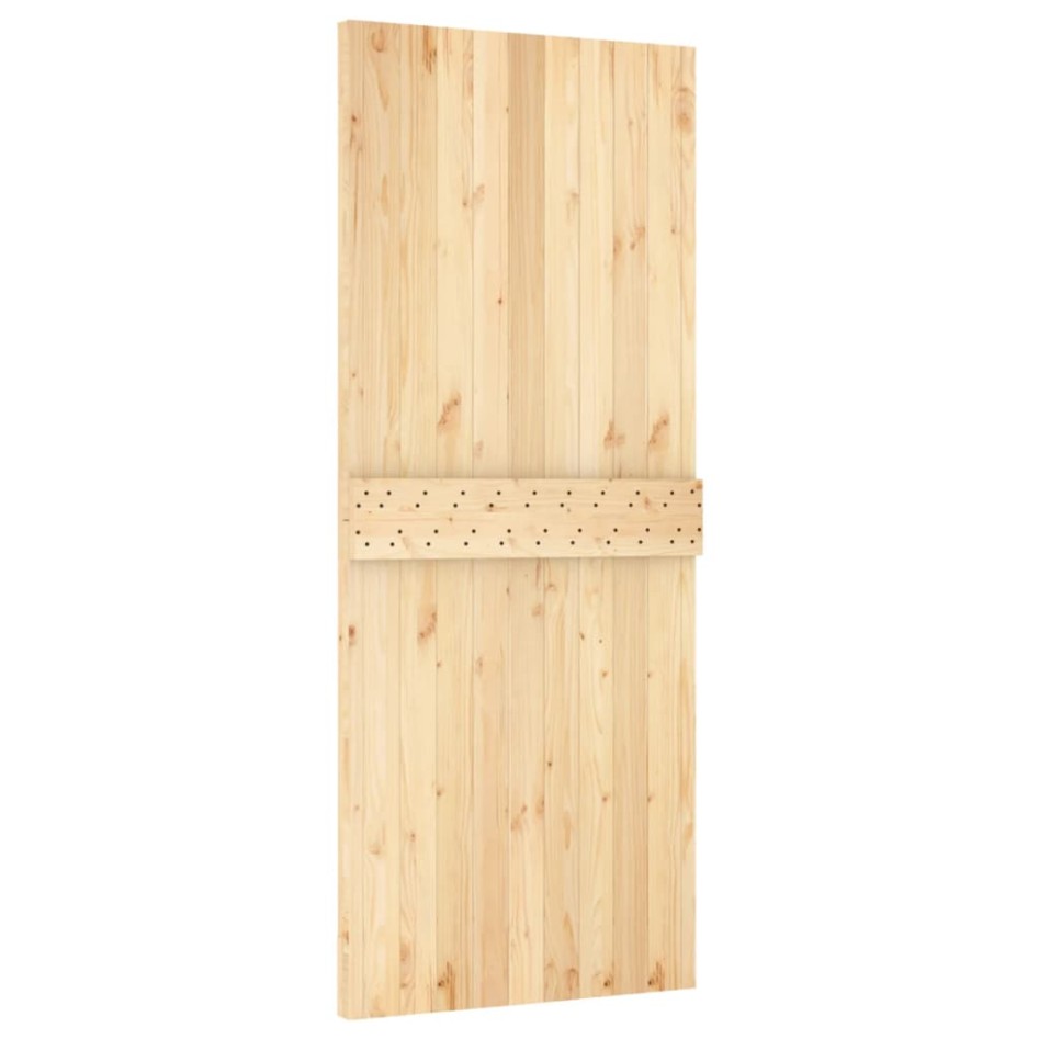 Puerta corredera con herrajes madera maciza de pino 85x210