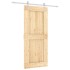 Puerta corredera con herrajes madera maciza de pino 90x210