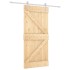 Puerta corredera con herrajes madera maciza de pino 95x210