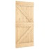 Puerta corredera con herrajes madera maciza de pino 95x210