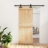 Puerta corredera con herrajes madera maciza de pino 80x210