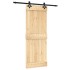 Puerta corredera con herrajes madera maciza de pino 80x210