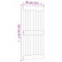 Puerta corredera con herrajes madera maciza de pino 90x210