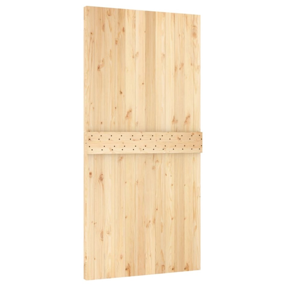 Puerta corredera con herrajes madera maciza de pino 100x210