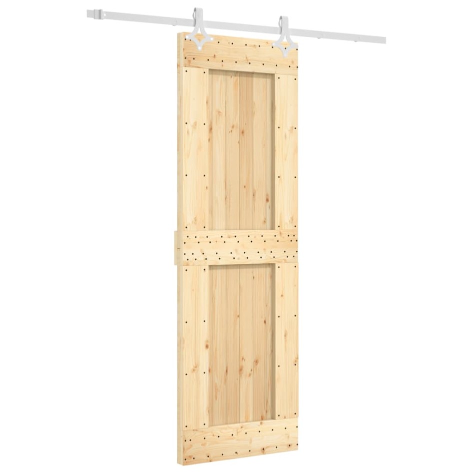 Puerta corredera con herrajes madera maciza de pino 70x210